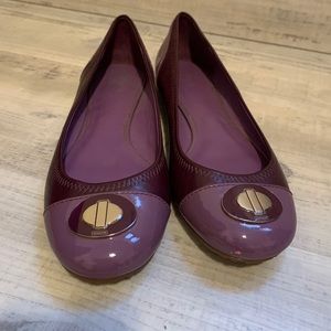 Coach 2 Tone Purple Flats